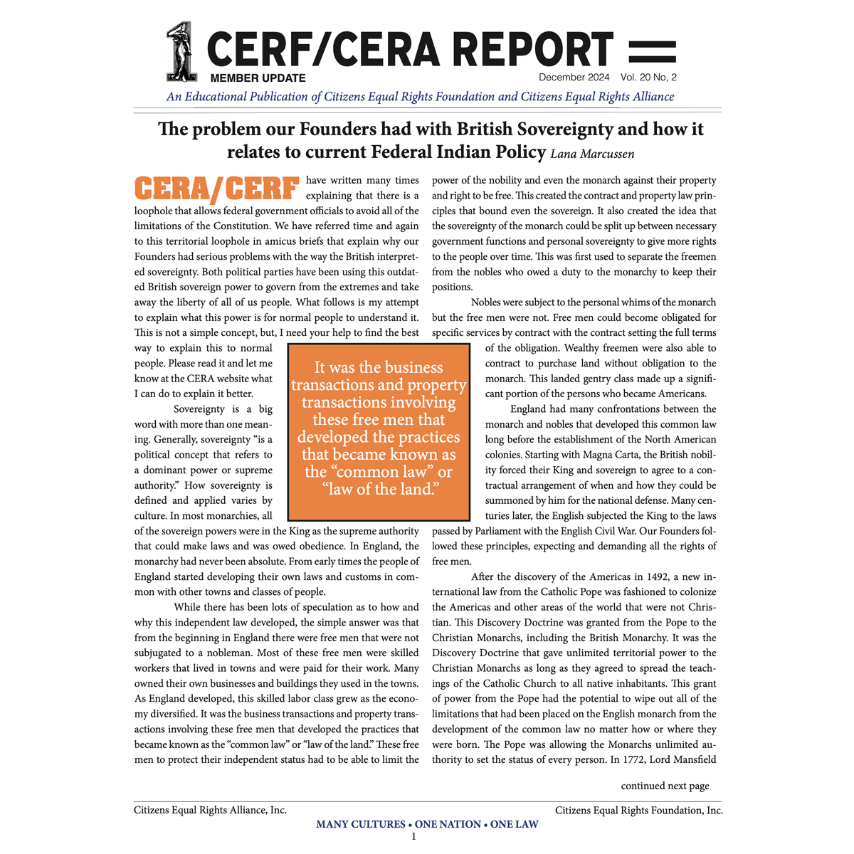 CERA CERF UPDATES NEWSLETTER